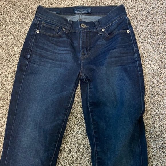 LUCKY BRAND * Dark Wash BROOKE SKINNY * Stretch JEANS * 00 / 24 R * EUC - Picture 3 of 9